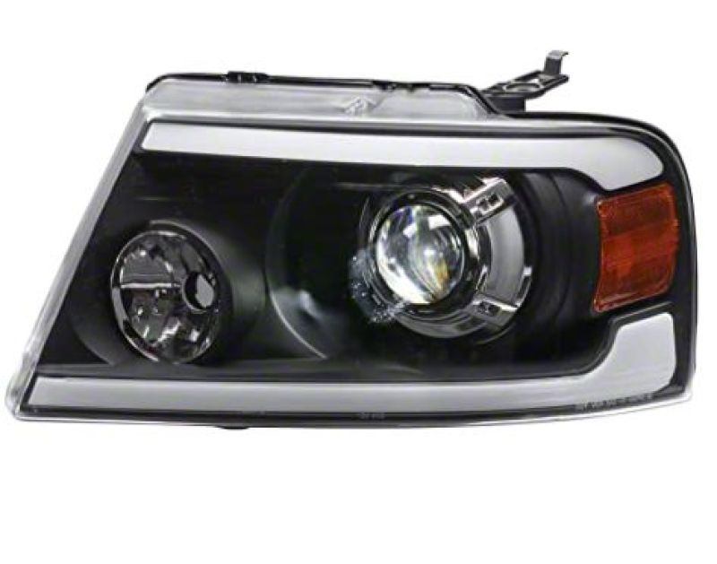 Raxiom 04-08 Ford F-150 Axial Series LED Projector Headlights- Black Housing (Clear Lens)
