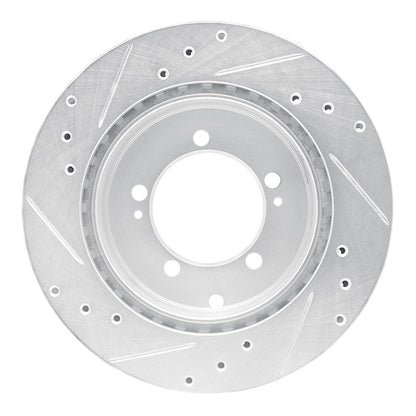 R1 Concepts R1 91-93 Dodge STEALTH Rear Right Drilled & Slotted Silver Brake Rotor