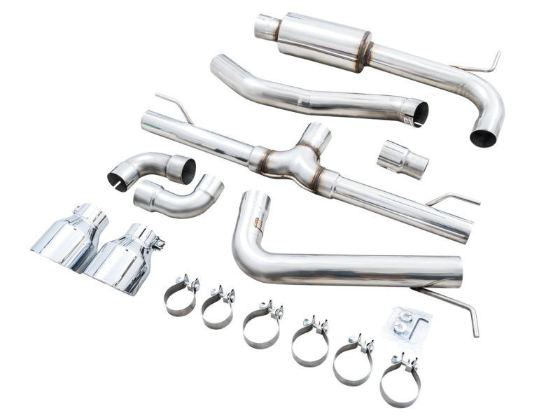 AWE Tuning 2022 VW GTI MK8 Track Edition Exhaust - Chrome Silver Tips