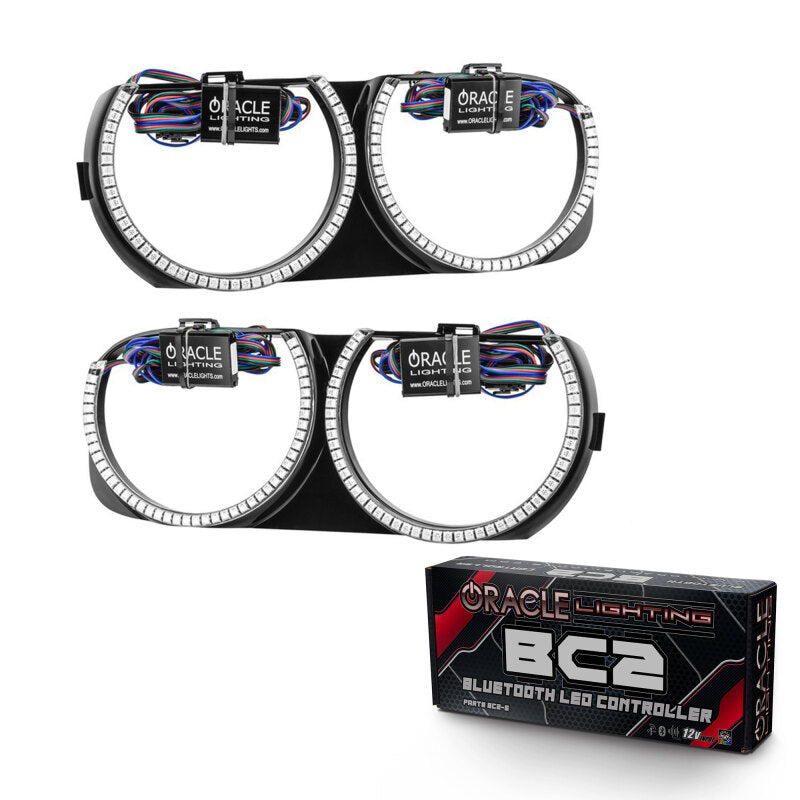 ORACLE Lighting Oracle 15-21 Dodge Challenger Pre-Installed Halo Headlight Bezel - w/ BC1 Controller