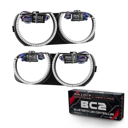 ORACLE Lighting Oracle 15-21 Dodge Challenger Pre-Installed Halo Headlight Bezel - w/ BC1 Controller