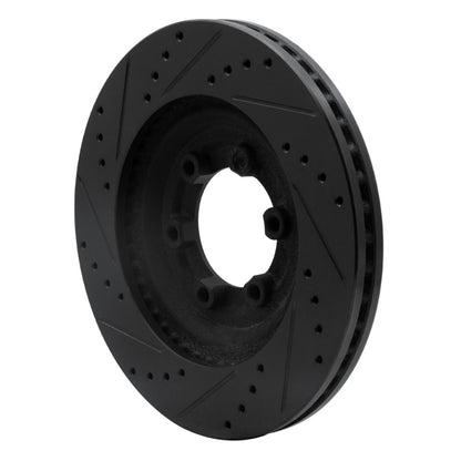 R1 Concepts R1 12-18 Chevrolet Colorado Front Right Drilled & Slotted Black Brake Rotor