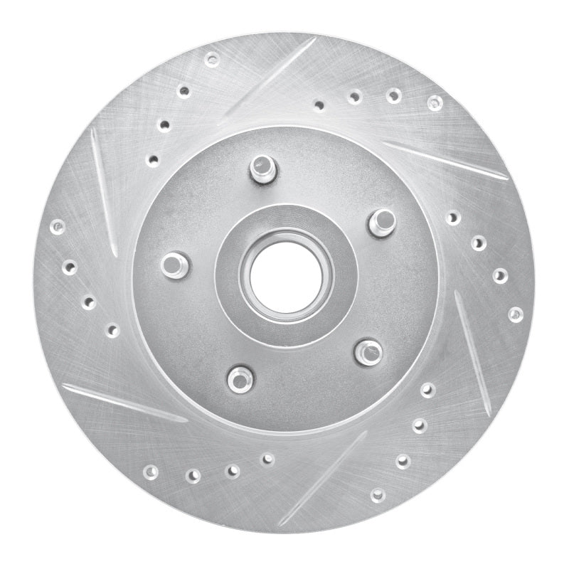 R1 Concepts R1 79-91 Ford Country Squire Front Left Drilled & Slotted Silver Brake Rotor