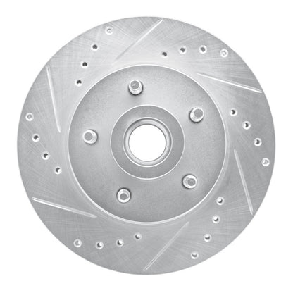 R1 Concepts R1 79-91 Ford Country Squire Front Left Drilled & Slotted Silver Brake Rotor