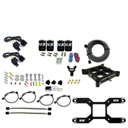 Nitrous Express Dry Quad Stage Billet Crossbar Plate System 100-2000hp (4150 Flange) w/o Bottle