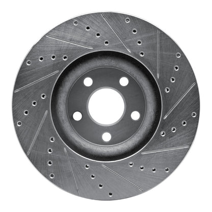 R1 Concepts R1 17-20 Lincoln MKZ Front Left Drilled & Slotted Silver Brake Rotor