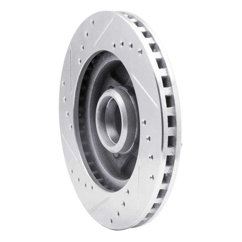 R1 Concepts R1 87-88 Ford Thunderbird Front Right Drilled & Slotted Silver Brake Rotor