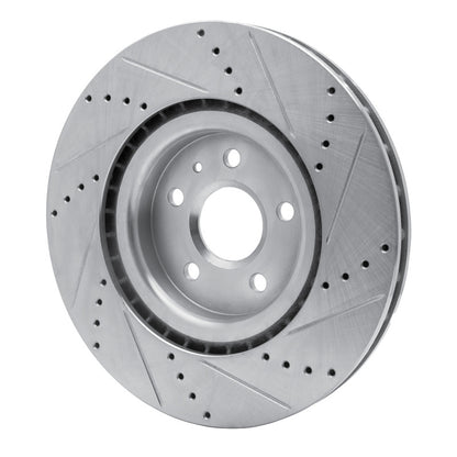 R1 Concepts R1 09-17 Buick Regal Front Left Drilled & Slotted Silver Brake Rotor