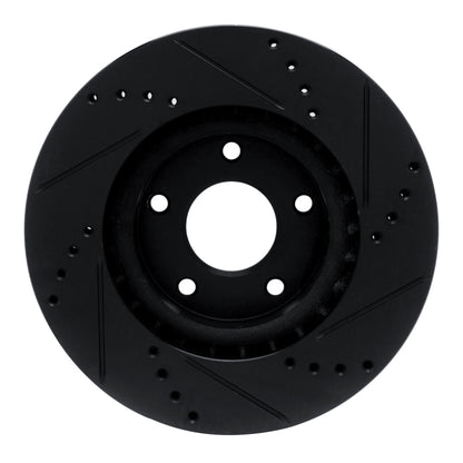 R1 Concepts R1 10-14 Renault SAFRANE (Mexico) Front Left Drilled & Slotted Black Brake Rotor
