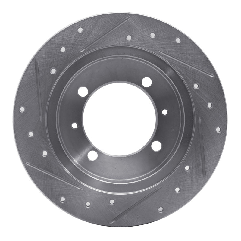 R1 Concepts R1 00-07 Mitsubishi Space Star (Mexico) Rear Right Drilled & Slotted Silver Brake Rotor
