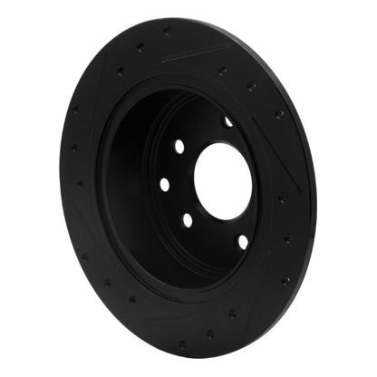 R1 Concepts R1 2002-2025 Nissan Juke Rear Right Drilled & Slotted Black Brake Rotor