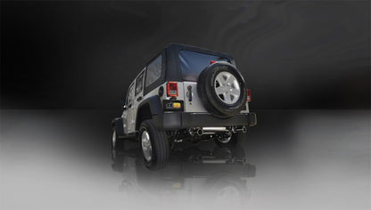 CORSA Performance Corsa 2007-2011 Jeep Wrangler 3.8L/12-14 Wrangler 3.6L Polished Sport Axle-Back Exhaust