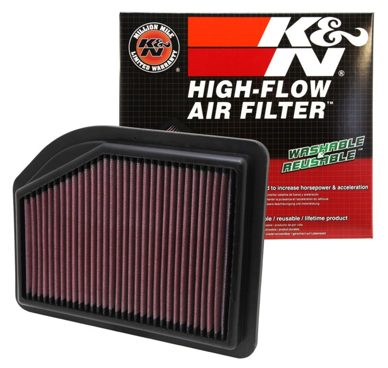 K&N Engineering K&N Replacement Filter 10.219in O/S Length x 7.875in O/S Width x 1.125in H for 12 Honda CR-V 2.4L