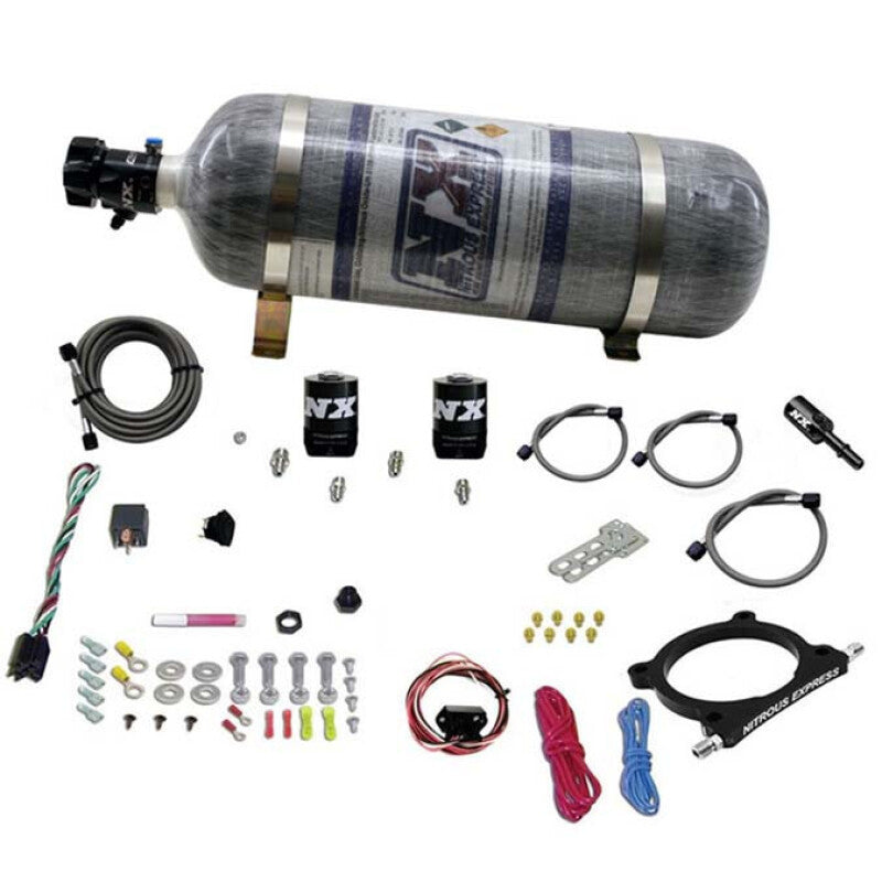 Nitrous Express 11-15 Ford Mustang GT 5.0L High Output Nitrous Plate Kit (50-250HP) w/12lb Bottle