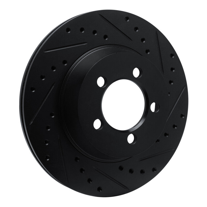 R1 Concepts R1 65-72 Dodge Dart Front Right Drilled & Slotted Black Brake Rotor