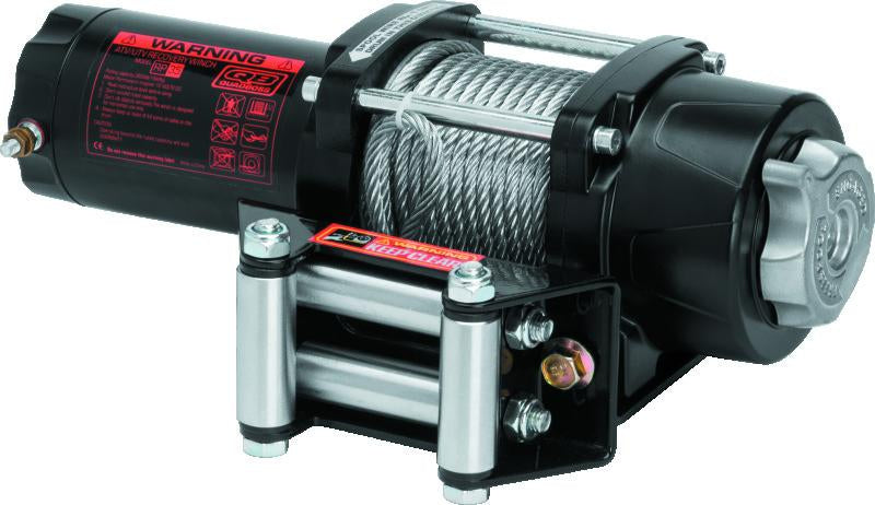 QuadBoss Winch Kit - 39ft x 7/32in Cable - 3.5hp - Roller Fairlead - Wired Remote - 3500lb