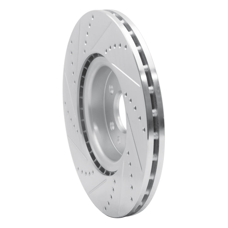 R1 Concepts R1 07-16 Volvo S60 Front Right Drilled & Slotted Silver Brake Rotor