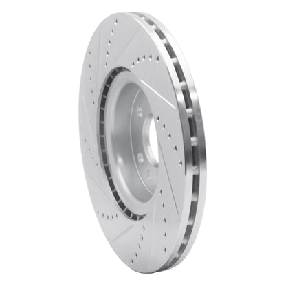 R1 Concepts R1 07-16 Volvo S60 Front Right Drilled & Slotted Silver Brake Rotor