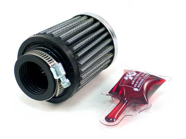 K&N Engineering K&N Universal Chrome Filter 1 1/8 inch FLG / 2 1/4 inch Bottom / 2 inch Top / 2.5 inch Height