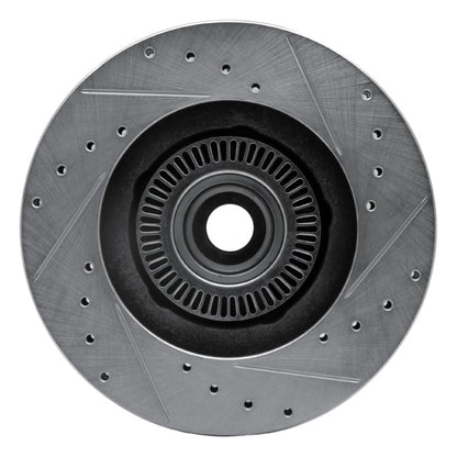 R1 Concepts R1 95-11 Ford Explorer Front Left Drilled & Slotted Silver Brake Rotor