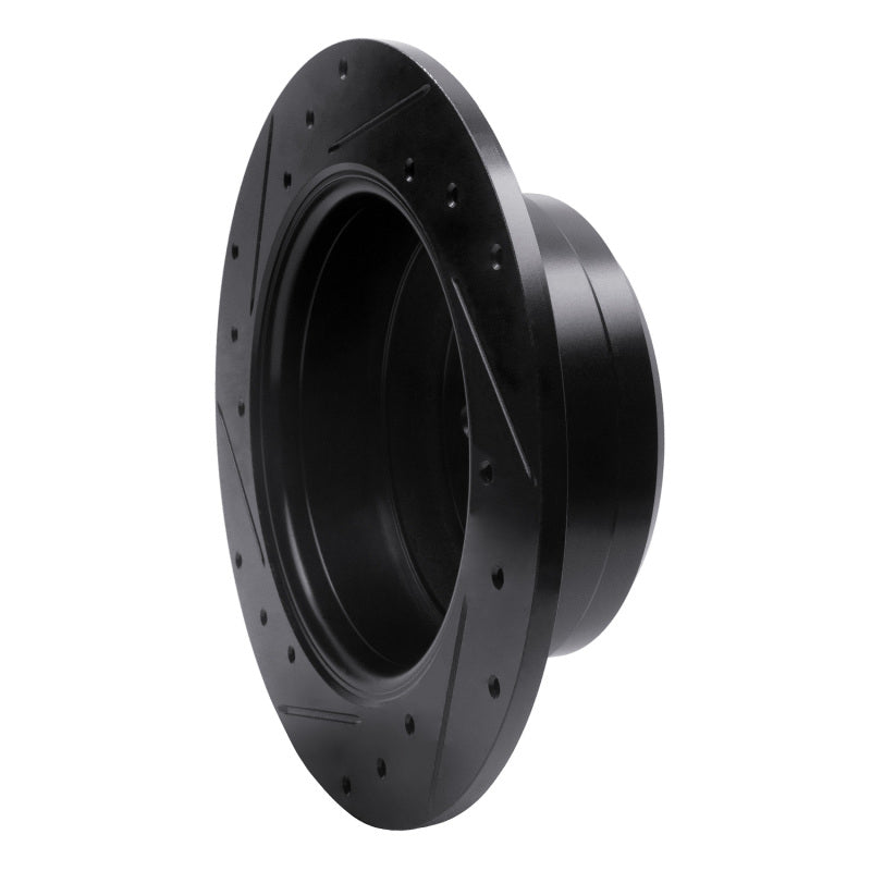 R1 Concepts R1 67-74 Volvo 164 Rear Right Drilled & Slotted Black Brake Rotor