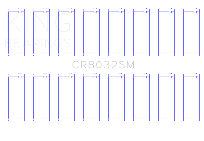 King Engine Bearings Chrysler 345/ 370 16V (Size 1.0) Connecting Rod Bearing Set