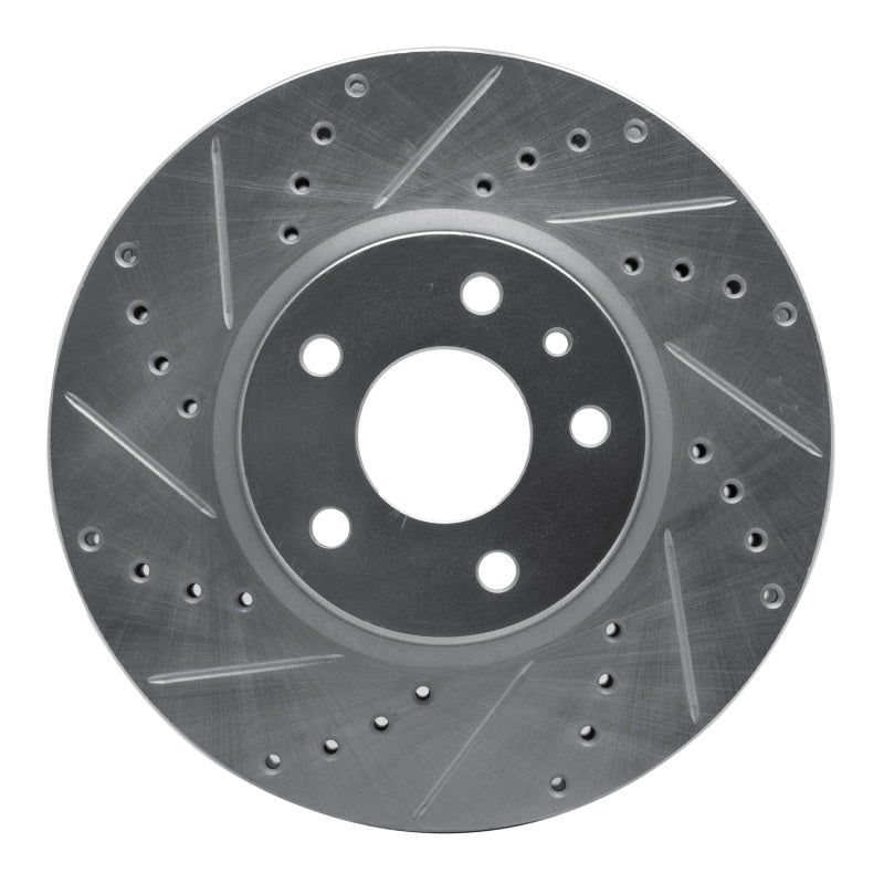 R1 Concepts R1 13-20 Ford Special SERVICE POLICE Sedan Front Left Drilled & Slotted Silver Brake Rotor