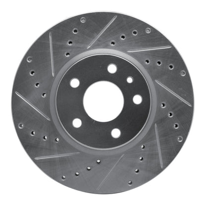 R1 Concepts R1 13-20 Ford Special SERVICE POLICE Sedan Front Left Drilled & Slotted Silver Brake Rotor
