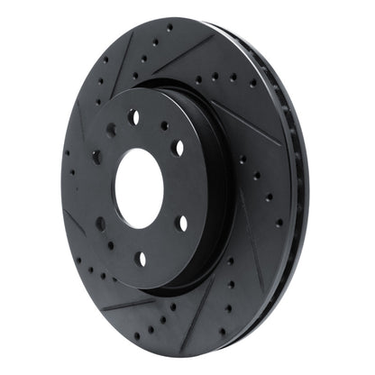 R1 Concepts R1 23-25 Chevrolet Colorado Front Left Drilled & Slotted Black Brake Rotor