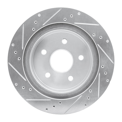 R1 Concepts R1 04-06 Dodge Ram 1500 Pickup Rear Left Drilled & Slotted Silver Brake Rotor
