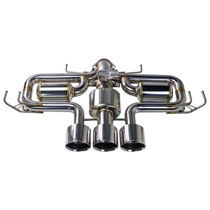 Remark 2023+ Honda Civic Type-R (FL5) Triple Tip Cat-Back Exhaust w/ Triple Tip & Front Pipe