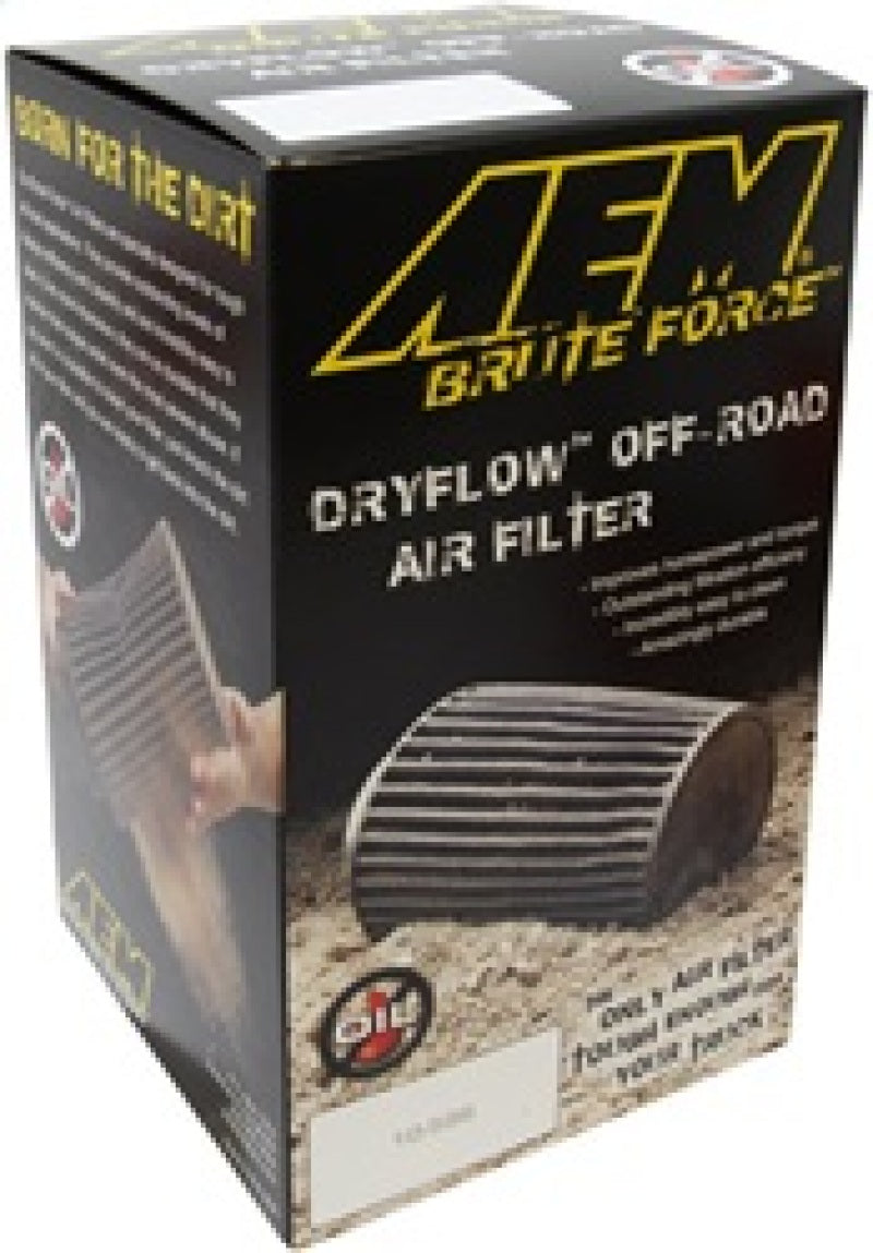 AEM Induction AEM Dryflow Conical Air Filter 2.75in Flange ID / 6in Base OD / 5.125in Top OD / 9.125in Height