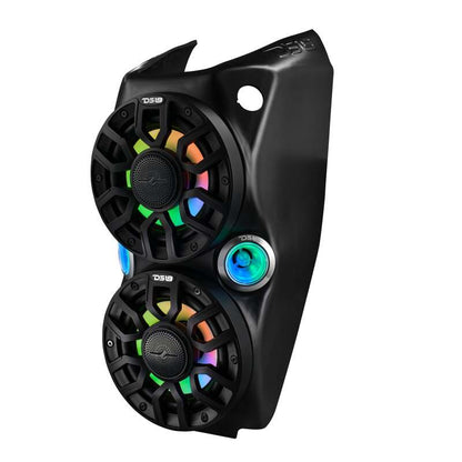 DS18 2015+ Polaris Slingshot Center Console Enclosure w/ 2x 6in NXL-IQ6/BK & PRO-TW7LD Speakers