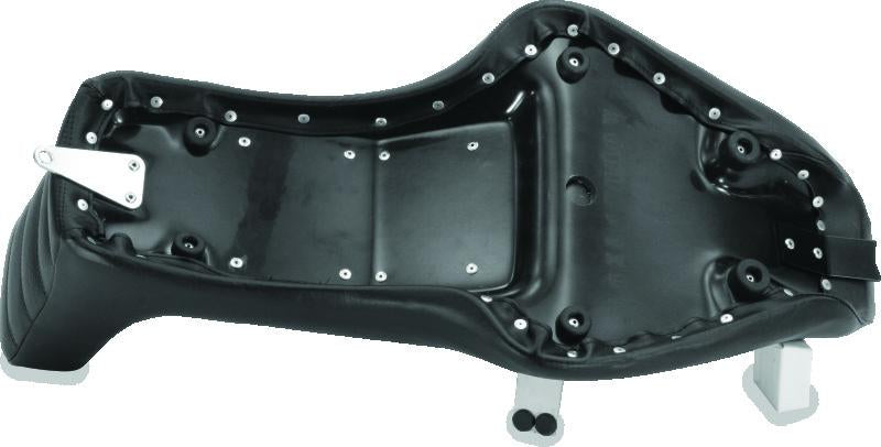 Mustang Motorcycle Mustang 08-21 HD Electra Glide,Rd Glide,Rd King,Str Glide Driver Backrest - Black w/ Grey Stitching