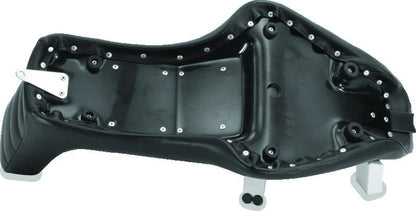 Mustang Motorcycle Mustang 08-21 HD Electra Glide,Rd Glide,Rd King,Str Glide Driver Backrest - Black w/ Grey Stitching
