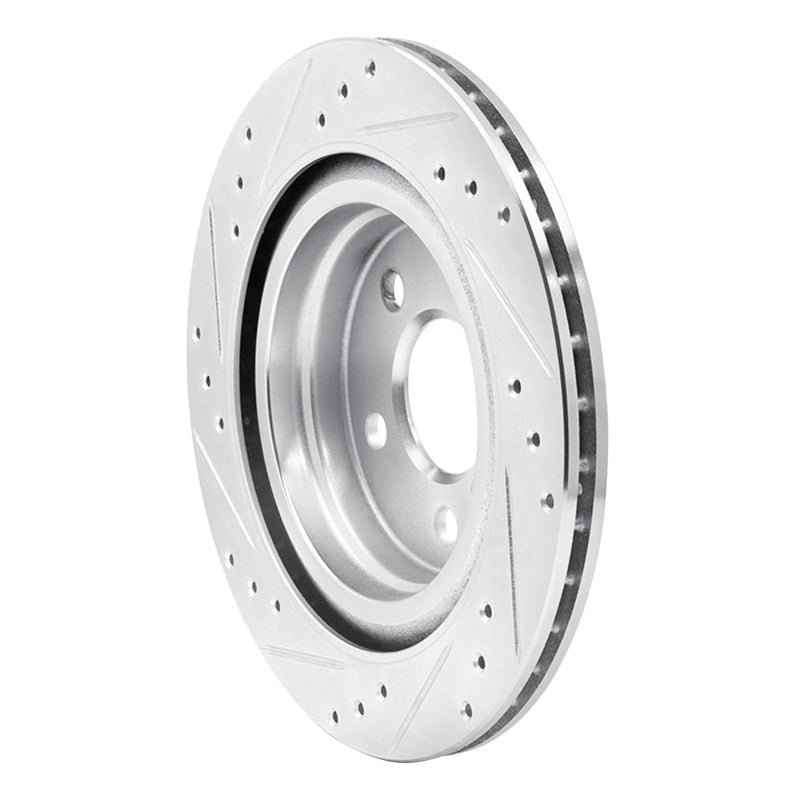 R1 Concepts R1 16-26 BMW 228I xDrive Gran Coupe Rear Right Drilled & Slotted Silver Brake Rotor