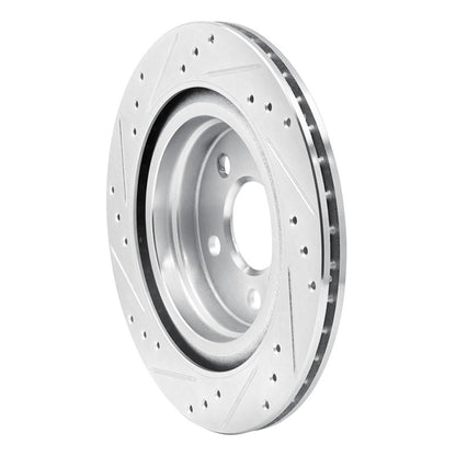 R1 Concepts R1 16-26 BMW 228I xDrive Gran Coupe Rear Right Drilled & Slotted Silver Brake Rotor
