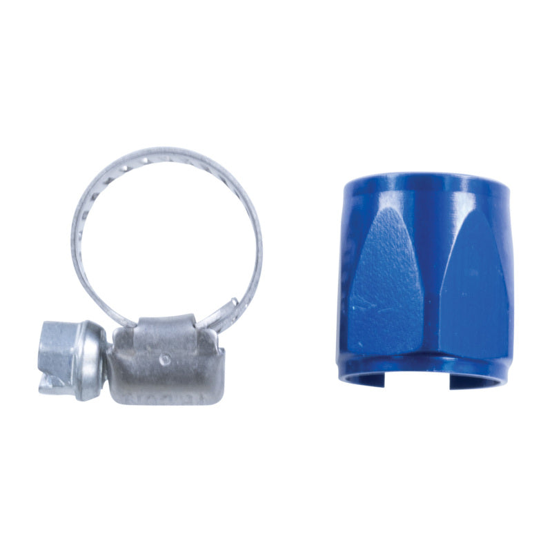 Russell Performance -4 AN Anodized Blue Tube Seal Hose End For 1/4in Vacuum Hose