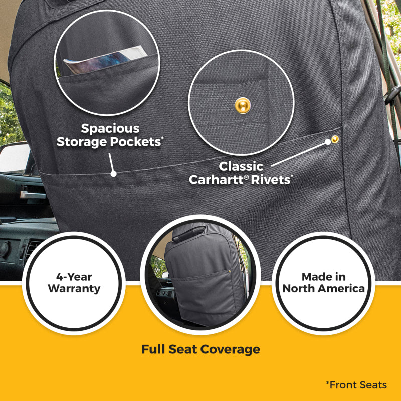 Covercraft 21-25 Ford F150 Carhartt Super Dux SeatSaver Custom 1st Row Seat Covers - Gravel