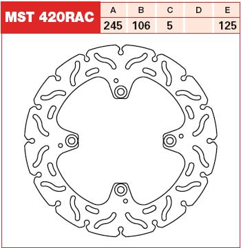 TRW MOTO MST420RAC Brake Disc