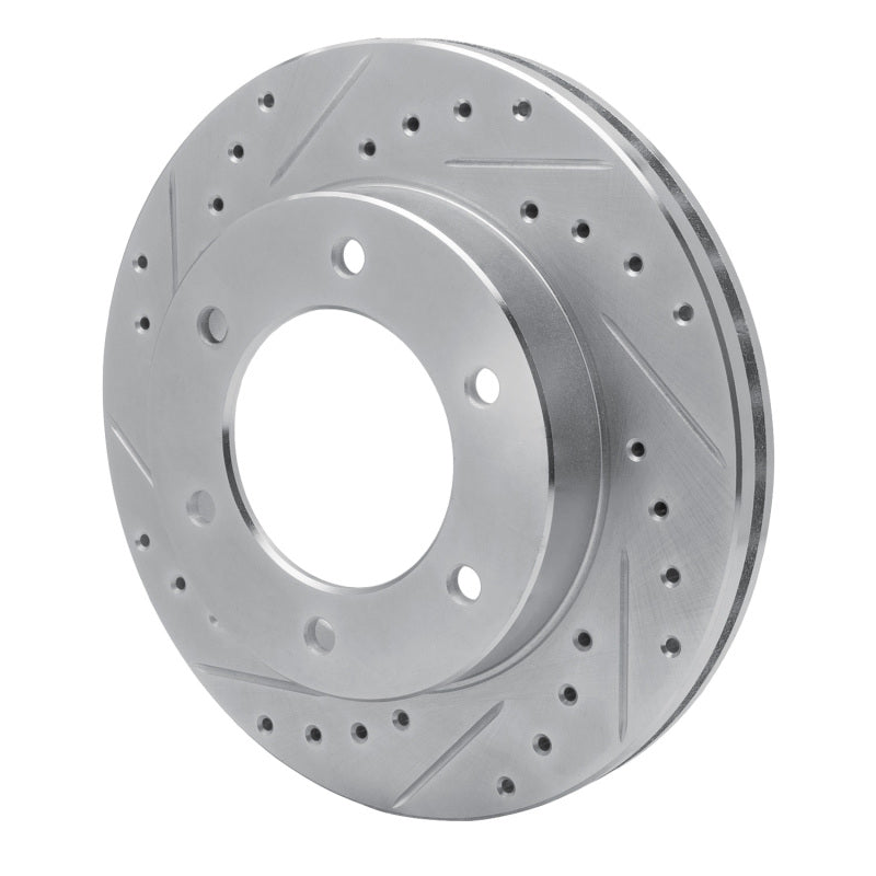 R1 Concepts R1 01-04 Honda Passport Front Left Drilled & Slotted Silver Brake Rotor
