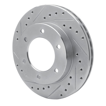 R1 Concepts R1 01-04 Honda Passport Front Left Drilled & Slotted Silver Brake Rotor