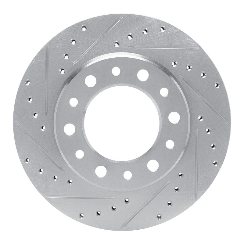 R1 Concepts R1 76-89 Toyota Land Cruiser Front Left Drilled & Slotted Black Brake Rotor
