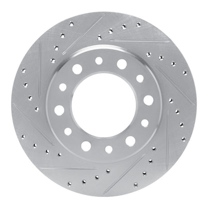 R1 Concepts R1 76-89 Toyota Land Cruiser Front Left Drilled & Slotted Black Brake Rotor