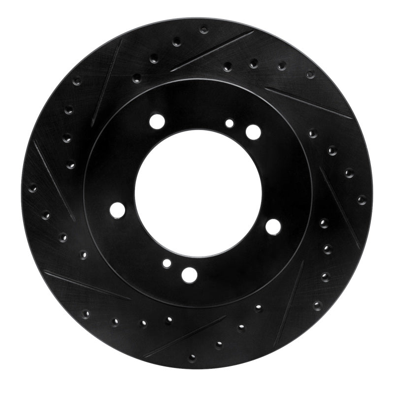 R1 Concepts R1 96-98 Suzuki Sidekick Front Left Drilled & Slotted Black Brake Rotor