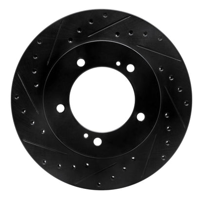 R1 Concepts R1 96-98 Suzuki Sidekick Front Left Drilled & Slotted Black Brake Rotor