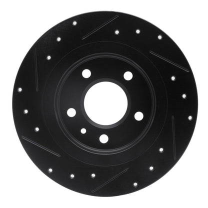 R1 Concepts R1 11-19 Buick Verano Rear Right Drilled & Slotted Black Brake Rotor