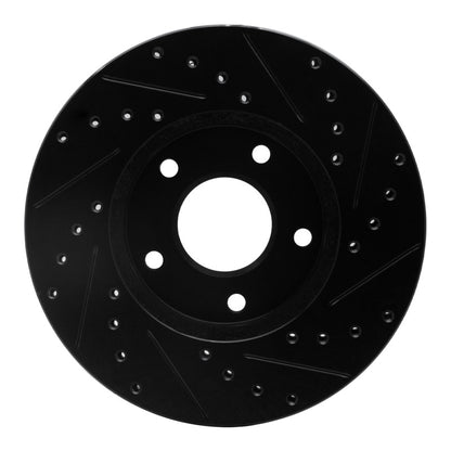 R1 Concepts R1 02-07 Nissan X-Trail (Mexico) Front Left Drilled & Slotted Black Brake Rotor