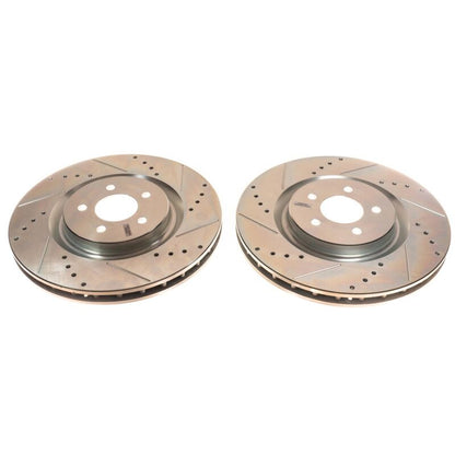 PowerStop Power Stop 07-14 Ford Mustang Front Evolution Drilled & Slotted Rotors - Pair