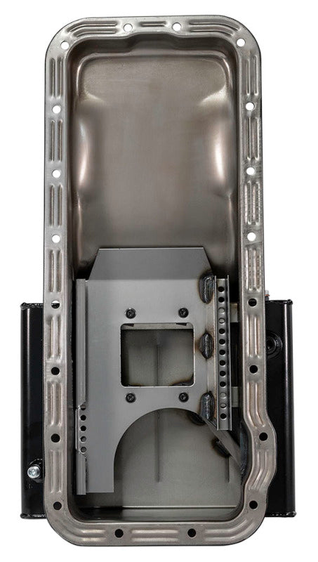 Moroso Ford 352-428 FE (w/Front Sump) Kicked Out Road Race Baffled 8qt 6in Steel Oil Pan